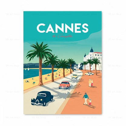 Affiche Cannes | La Croisette Côte d'Azur | Pigmentacy