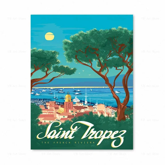 Affiche Saint-Tropez | Côte d'Azur Méditerranée | Pigmentacy