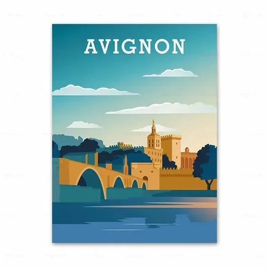 Affiche Avignon | Pont des Papes Provence | Pigmentacy