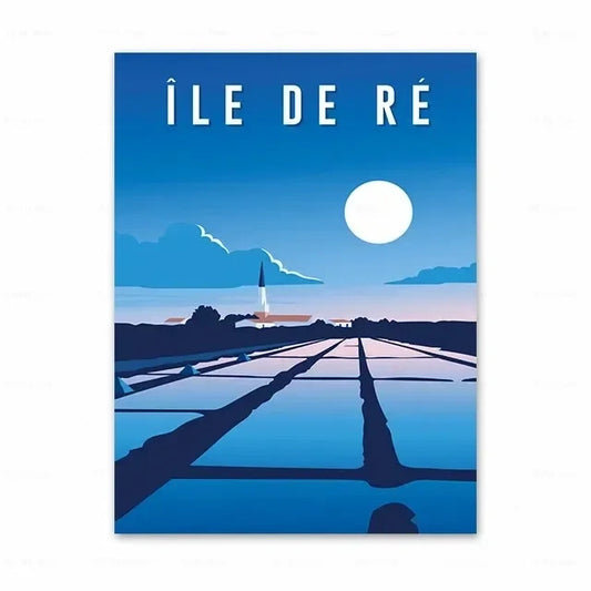 Affiche Île de Ré | Marais Salants Nature | Pigmentacy