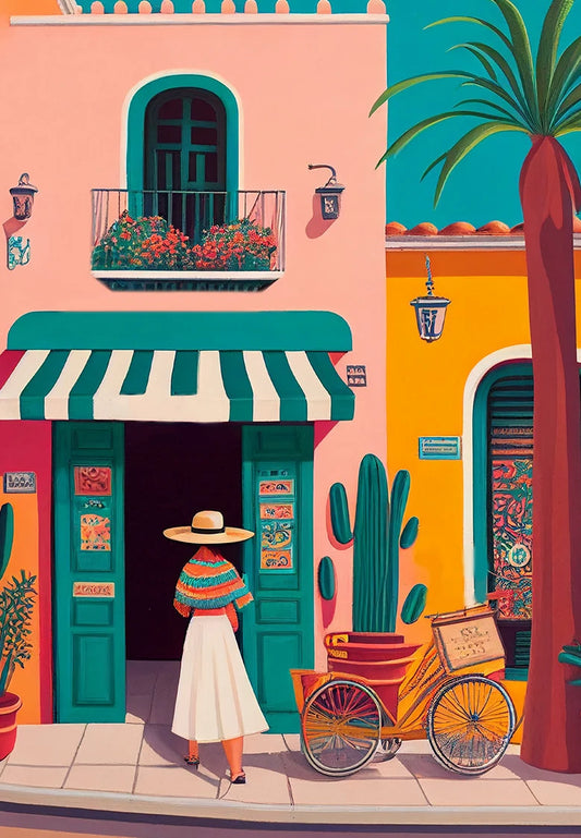 VILLAGE MEXICAIN Pigmentacy affiche murale decorative poster