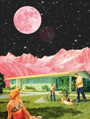 PINK MOON Pigmentacy affiche murale decorative poster