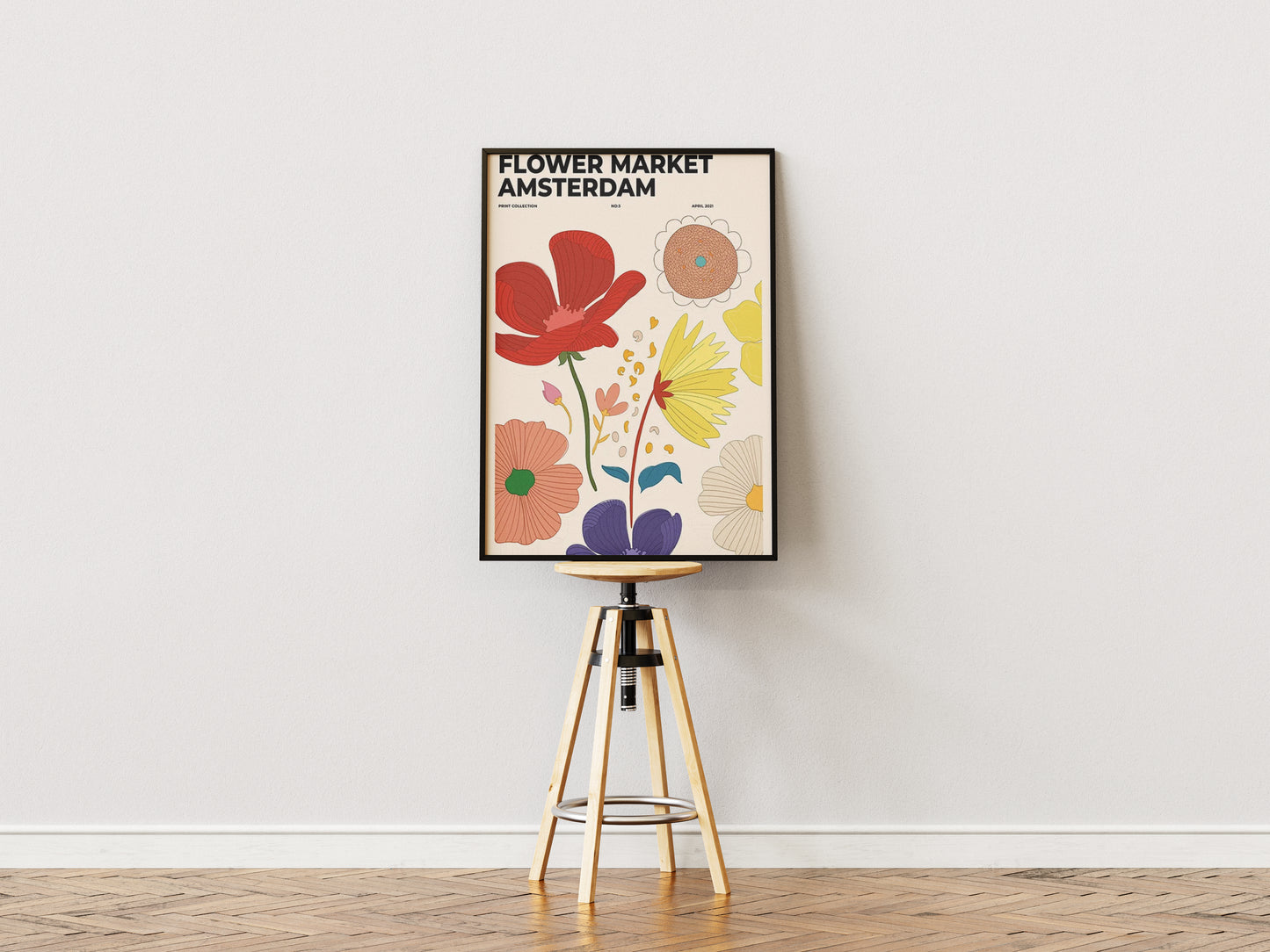 Affiche murale | Amsterdam flower market tradition florale hollandaise 3 formats | Pigmentacy