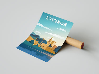Affiche Avignon | Pont des Papes Provence | Pigmentacy