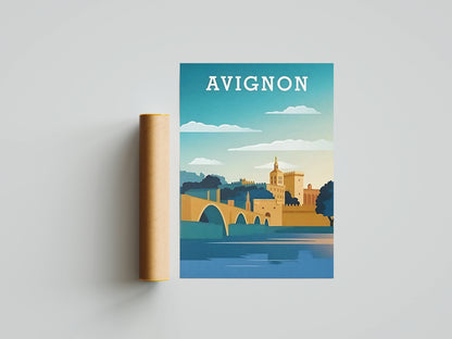 Affiche Avignon | Pont des Papes Provence | Pigmentacy