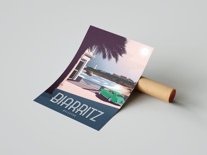 Affiche Biarritz | Villa Belle Époque Pays Basque | Pigmentacy