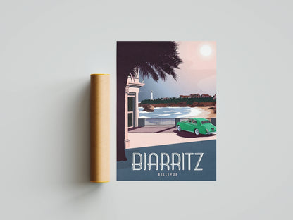 Affiche Biarritz | Villa Belle Époque Pays Basque | Pigmentacy
