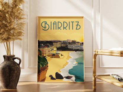 Affiche Biarritz | Côte Basque Atlantique | Pigmentacy