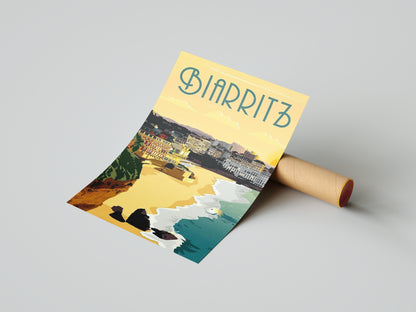 Affiche Biarritz | Côte Basque Atlantique | Pigmentacy