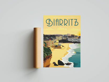 Affiche Biarritz | Côte Basque Atlantique | Pigmentacy