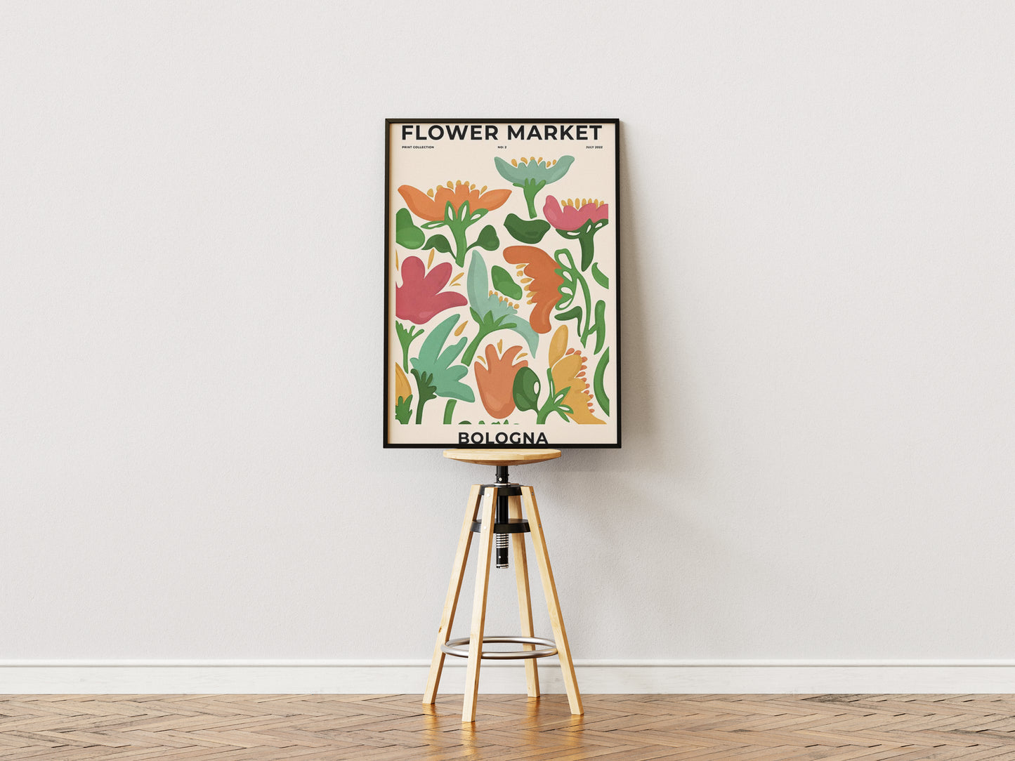 Affiche murale | Bologne flower market charme floral italien 3 formats | Pigmentacy