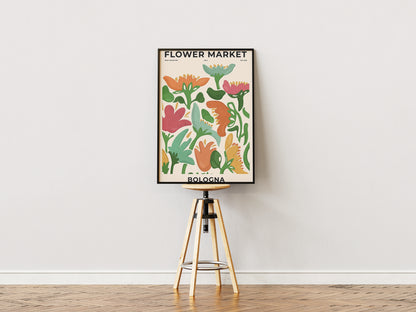 Affiche murale | Bologne flower market charme floral italien 3 formats | Pigmentacy