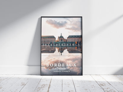 Affiche Bordeaux | Miroir d'Eau Place Bourse | Pigmentacy