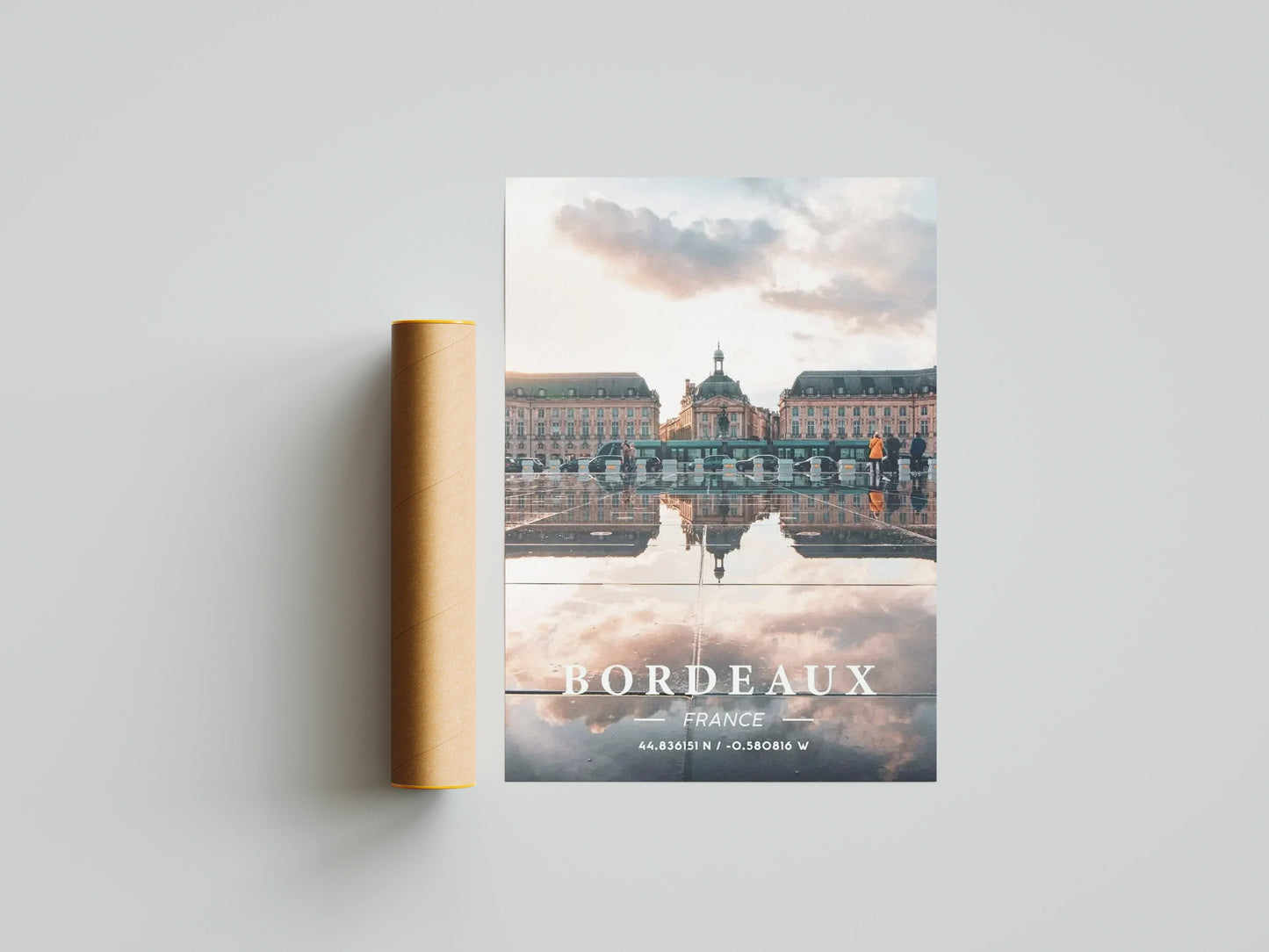 Affiche Bordeaux | Miroir d'Eau Place Bourse | Pigmentacy