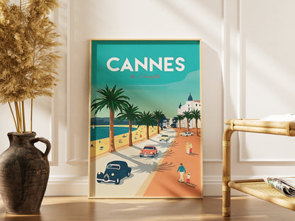Affiche Cannes | La Croisette Côte d'Azur | Pigmentacy