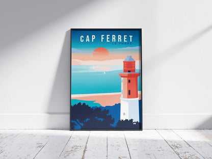 Affiche Cap Ferret | Phare Bassin Arcachon | Pigmentacy