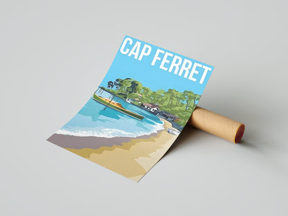 Affiche Cap Ferret | Phare Bassin Arcachon 2 | Pigmentacy