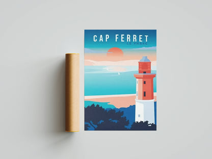 Affiche Cap Ferret | Phare Bassin Arcachon | Pigmentacy