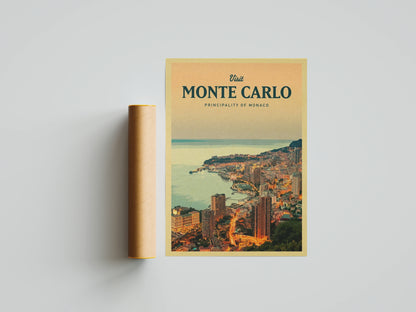 Affiche Monte Carlo | Yacht Port Hercule | Pigmentacy