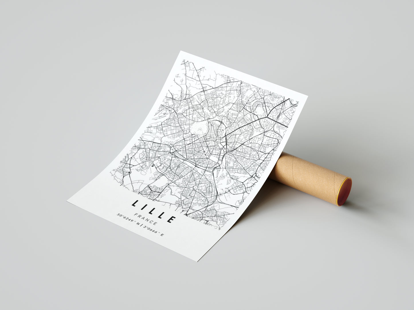 Affiche Lille | Carte Noir et Blanc Nordiste | Pigmentacy
