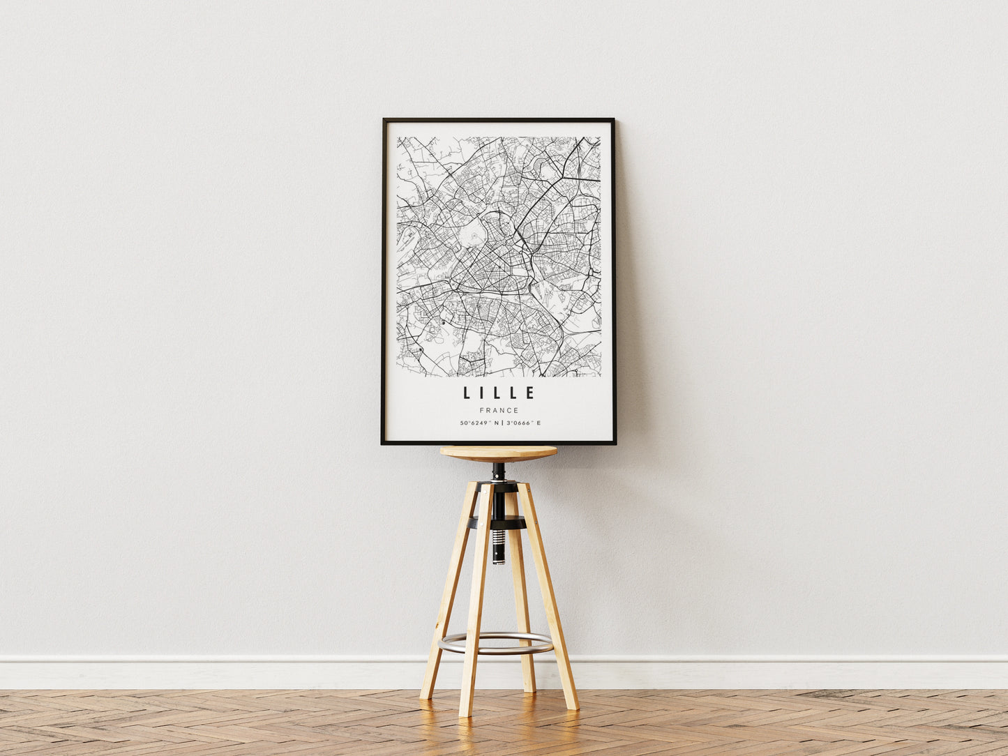 Affiche Lille | Carte Noir et Blanc Nordiste | Pigmentacy