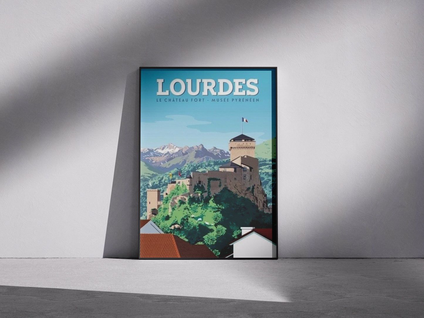 Affiche Lourdes | Château Pyrénées | Pigmentacy