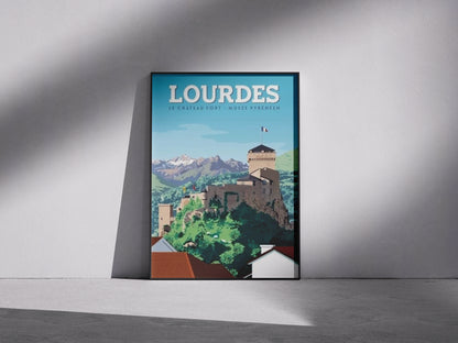 Affiche Lourdes | Château Pyrénées | Pigmentacy