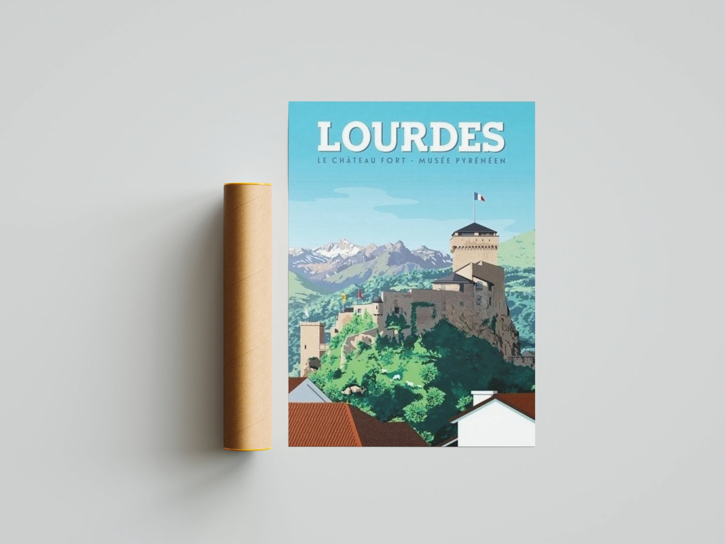 Affiche Lourdes | Château Pyrénées | Pigmentacy
