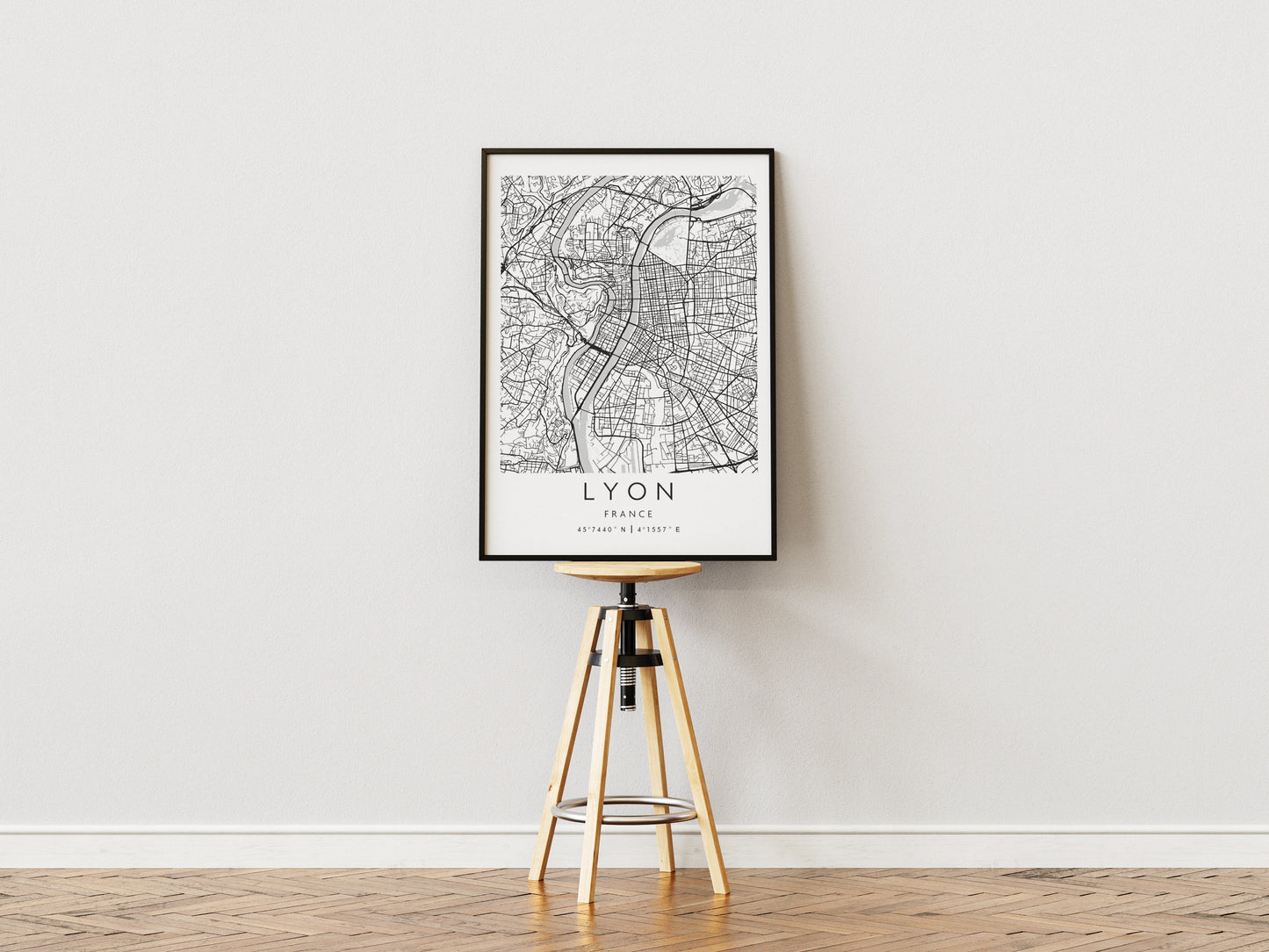 Affiche Lyon | Carte Rhodanienne | Pigmentacy