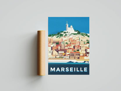 Affiche Marseille | Vieux-Port Cité Phocéenne | Pigmentacy