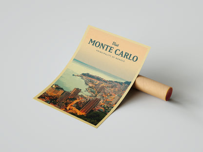 Affiche Monte Carlo | Yacht Port Hercule | Pigmentacy