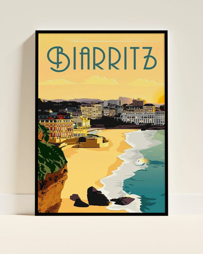 Affiche Biarritz | Côte Basque Atlantique | Pigmentacy