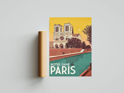 Affiche Paris | Notre-Dame Patrimoine Gothique | Pigmentacy
