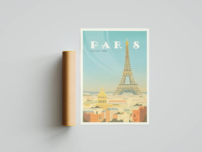 Affiche Paris | Tour Eiffel Vintage Haussmann | Pigmentacy