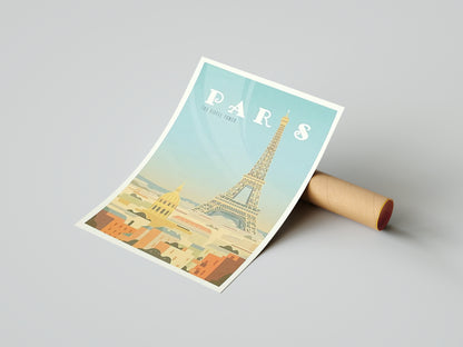 Affiche Paris | Tour Eiffel Vintage Haussmann | Pigmentacy