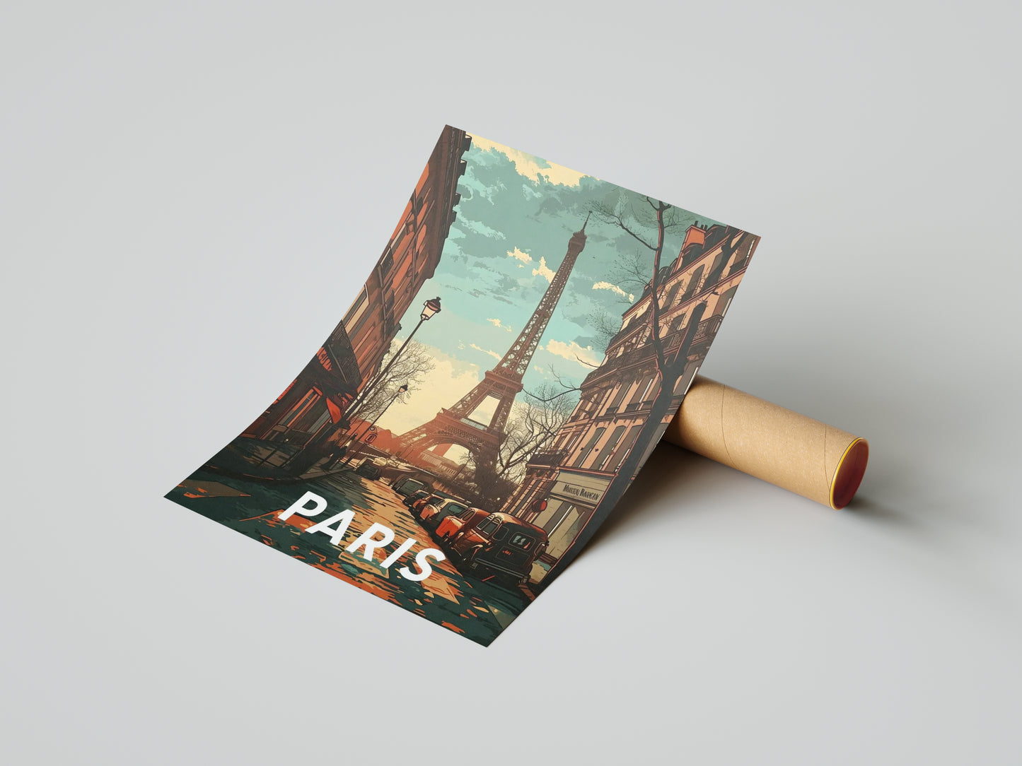 Affiche Paris | Tour Eiffel Romance Rétro | Pigmentacy