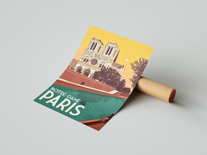 Affiche Paris | Notre-Dame Patrimoine Gothique | Pigmentacy