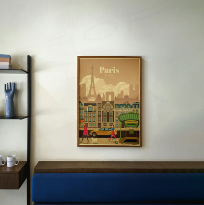 Affiche Paris | Quartiers Carte Artistique | Pigmentacy