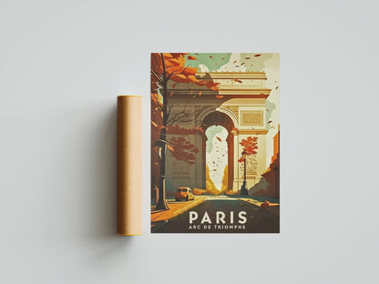 Affiche Paris | Arc de Triomphe Champs-Élysées 2 | Pigmentacy
