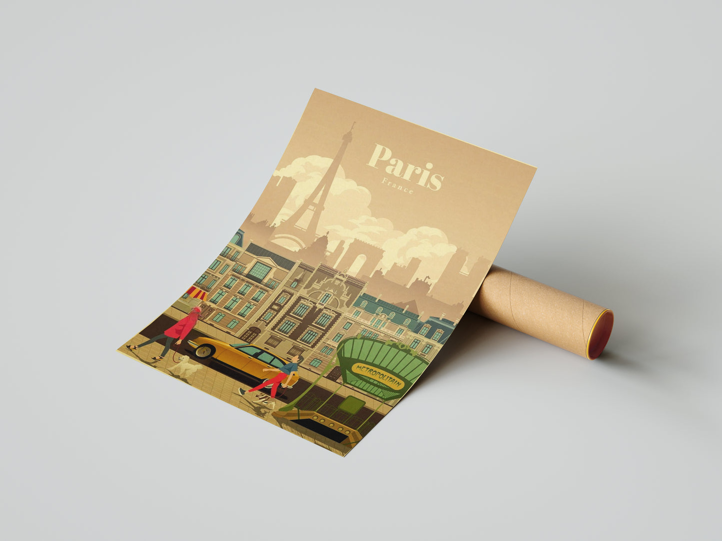 Affiche Paris | Quartiers Carte Artistique | Pigmentacy