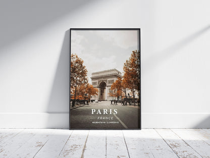 Affiche Paris | Arc de Triomphe Champs-Élysées | Pigmentacy