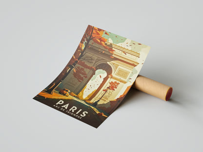 Affiche Paris | Arc de Triomphe Champs-Élysées 2 | Pigmentacy
