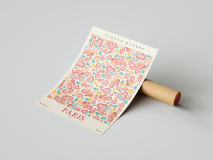 Affiche Paris | Fleurs Romance Colorée | Pigmentacy