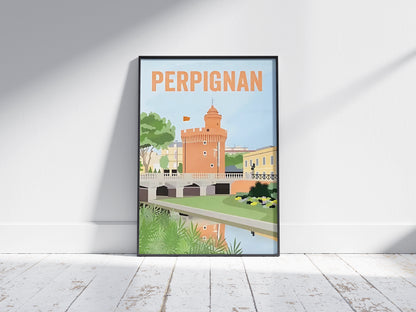 Affiche Perpignan | Catalane Ville Frontière | Pigmentacy