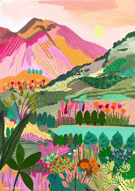 Poster peinture coloré pour salon