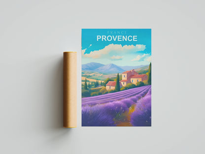 Affiche Provence | Lavande Champs Violets | Pigmentacy