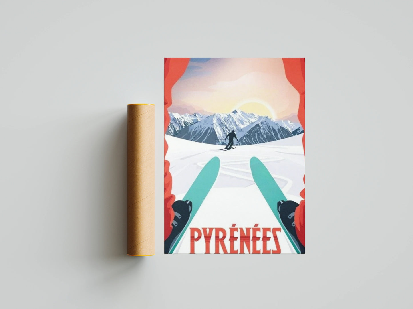 Affiche Ski Pyrénées | Stations Montagne | Pigmentacy