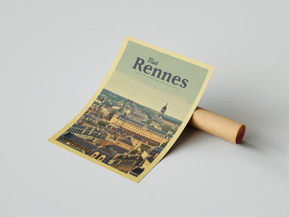 Affiche Rennes | Parlement Architecture Bretonne | Pigmentacy