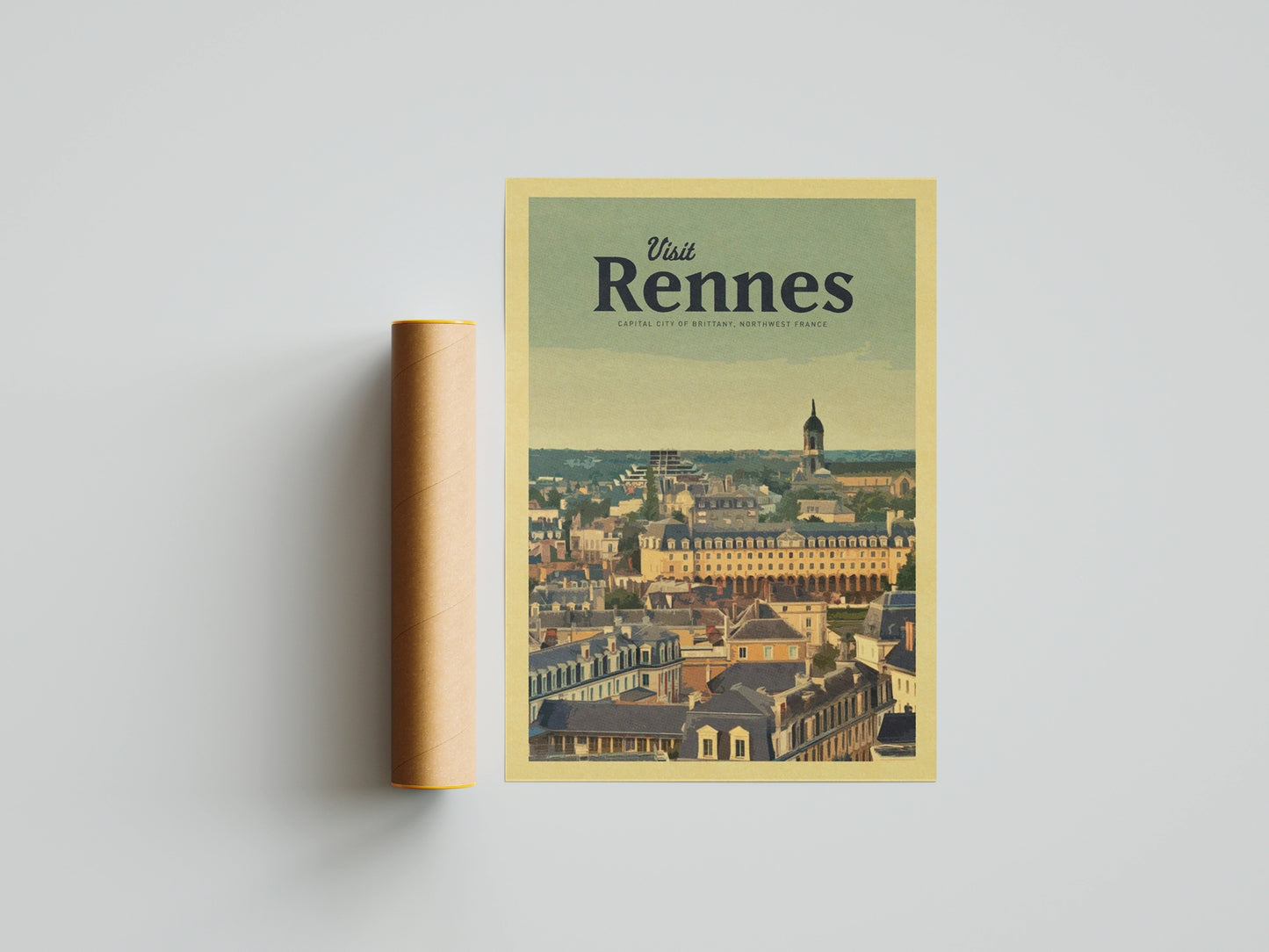 Affiche Rennes | Parlement Architecture Bretonne | Pigmentacy