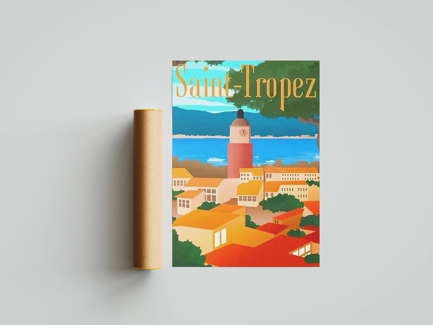 Affiche Saint-Tropez | Port Yachts Riviera | Pigmentacy